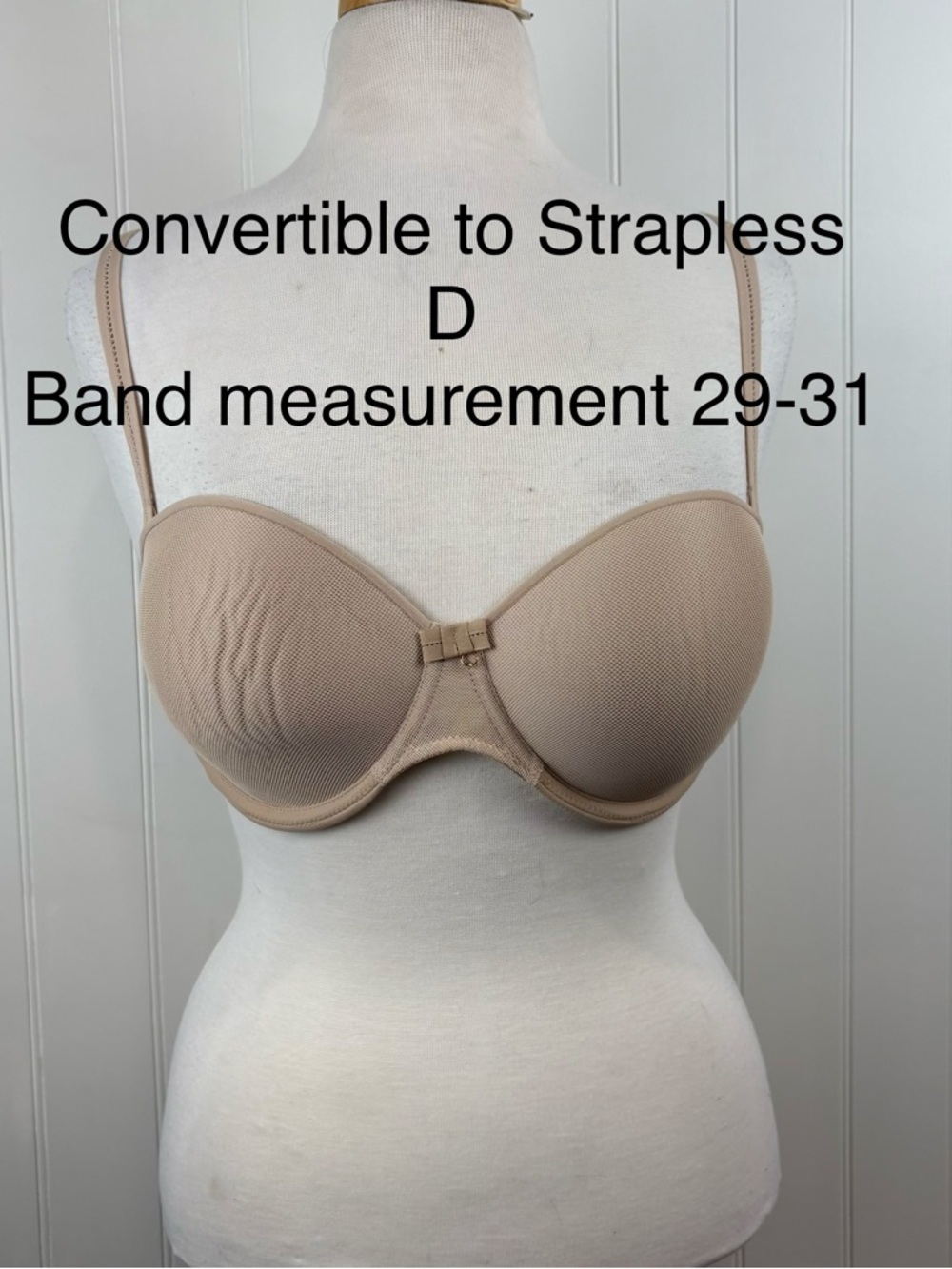Chantelle Convertible Strapless Bra Nude 36D Multiway Support